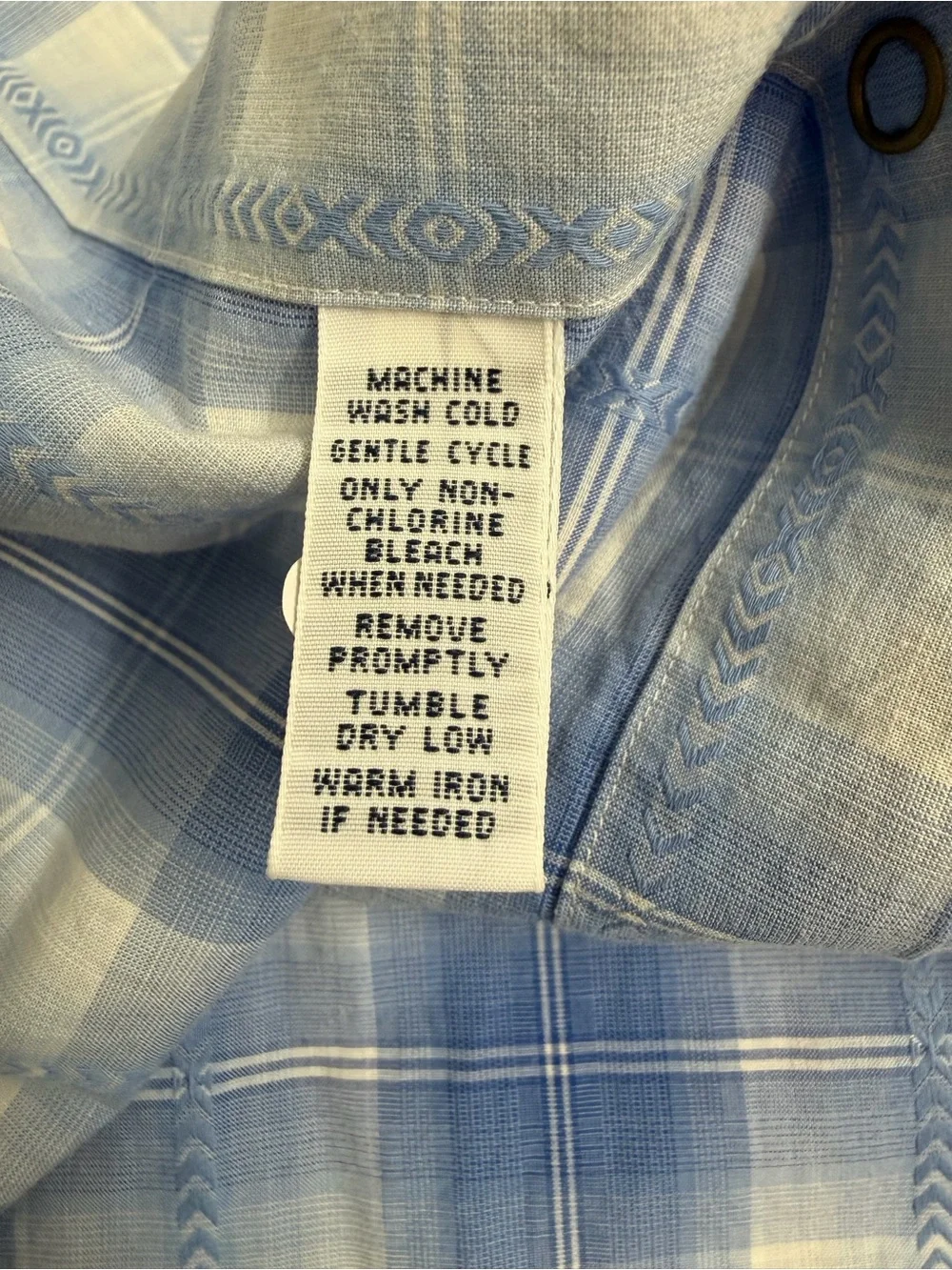 Vintage 90s Polo Ralph Lauren Western Shirt L Pearl Snap Blue Plaid Cowboy